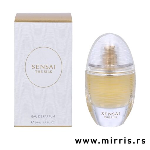 Bočica parfema Sensai The Silk pored originalne kutije