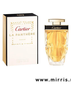 Boca parfema Cartier La Panthere Parfum pored originalne kutije