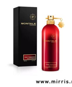 Crvena boca parfema Montale Oud Tobacco i crna kutija