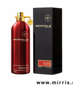 Crvena bočica parfema Montale Red Aoud i crna kutija