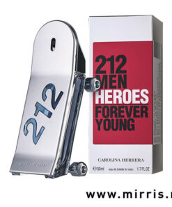 Boca parfema Carolina Herrera 212 Men Heroes pored originalne kutije