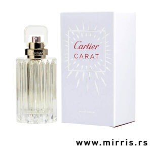 Boca parfema Cartier Carat pored originalne kutije