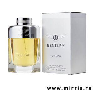 Bočica parfema Bentley For Men i kutija srebrne boje