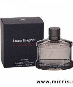 Bočica muškog parfema Laura Biagiotti Romamor Uomo i crna kutija