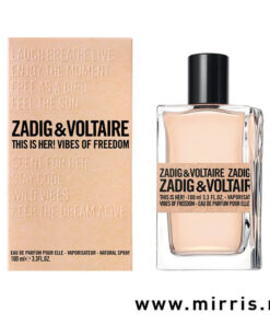 Boca parfema Zadig&Voltaire This Is Her Freedom i njegova kutija