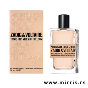 Boca parfema Zadig&Voltaire This Is Her Freedom i njegova kutija