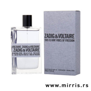 Boca parfema Zadig&Voltaire This Is Him Freedom i kutija sive boje
