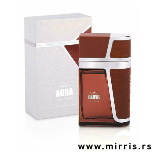 Boca parfema Armaf Aura i kutija bele boje