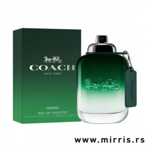 Bočica parfema Coach Green For Men i kutija zelene boje