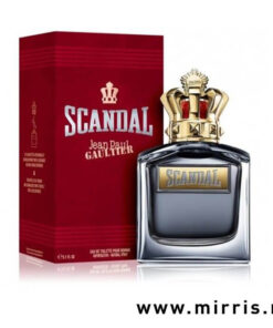 Boca muškog parfema Jean Paul Gaultier Scandal Pour Homme pored originalne kutije