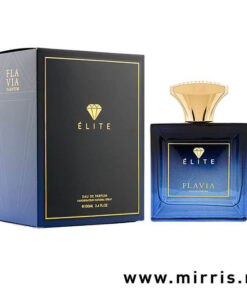 Bočica parfema Flavia Elite i kutija plave boje