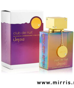 Bočica parfema Armaf Club de Nuit Untold pored originalne kutije