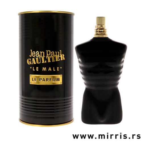 Boca muškog parfema Jean Paul Gaultier Le Male Le Parfum i njegova originalna kutija
