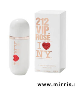 Bočica ženskog parfema Carolina Herrera 212 VIP Rose Love NY i bela kutija