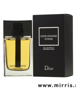 Boca muškog parfema Dior Homme Intense i crna kutija