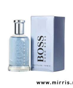Bočica muškog parfema Hugo Boss Bottled Tonic i svetlo plava kutija