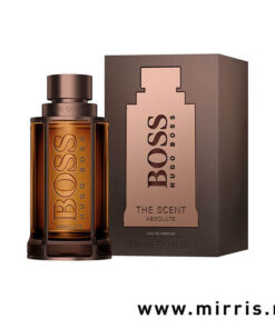Boca muškog parfema Hugo Boss The Scent For Men Absolute i njegova kutija
