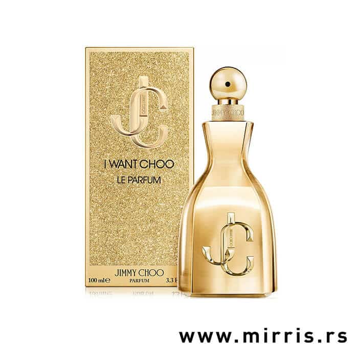 Boca parfema Jimmy Choo I Want Choo Le Parfum i kutija zlatne boje